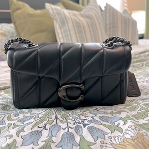 Coach Quilted Tabby 20 - Black w/Black Hardware